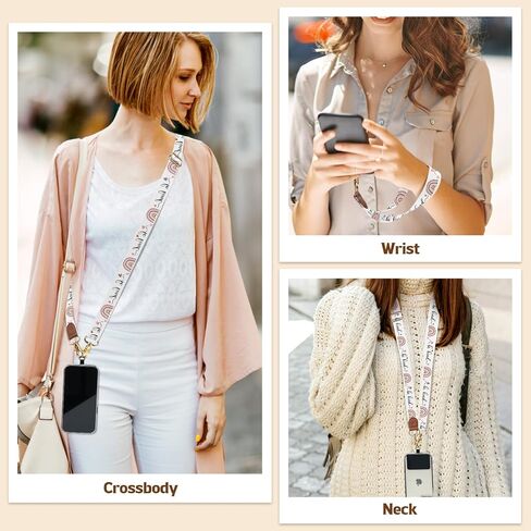 TiMOVO Phone Lanyard Crossbody Wrist Strap, Adjustable Anti-Theft Phone Strap for All Phone Case, Universal Cell Phone Neck Lanyard for Women and Men, Black in Saudi Arabia