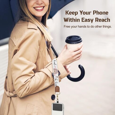 TiMOVO Phone Lanyard Crossbody Wrist Strap, Adjustable Anti-Theft Phone Strap for All Phone Case, Universal Cell Phone Neck Lanyard for Women and Men, Black in Saudi Arabia
