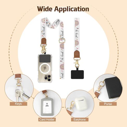 TiMOVO Phone Lanyard Crossbody Wrist Strap, Adjustable Anti-Theft Phone Strap for All Phone Case, Universal Cell Phone Neck Lanyard for Women and Men, Black in Saudi Arabia