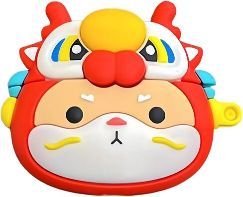 Case Compatible with Airpods Pro/Pro2, Cute Kawaii Fish Design Case Cover, Fashion Portable Earbuds Accessories Soft Silicone Wireless Earphone Shockproof Protector with Hook Red in Saudi Arabia