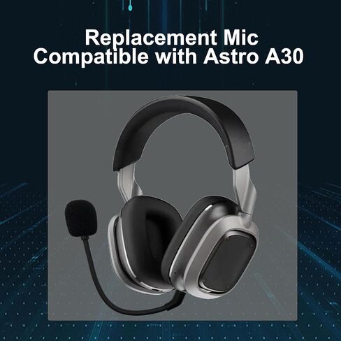 Replacement Microphone Compatible with Astro A30 Gaming Headset Detachable Game Mic Boom Professional Clear Crystal Sound Noise Isolation Mic with Windscreen, 2.5mm Black 5.9 inch in Saudi Arabia
