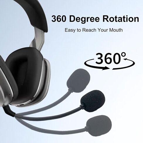Replacement Microphone Compatible with Astro A30 Gaming Headset Detachable Game Mic Boom Professional Clear Crystal Sound Noise Isolation Mic with Windscreen, 2.5mm Black 5.9 inch in Saudi Arabia
