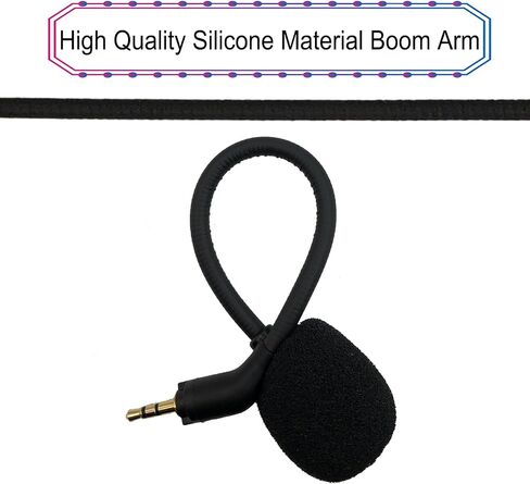 Replacement Microphone Compatible with Astro A30 Gaming Headset Detachable Game Mic Boom Professional Clear Crystal Sound Noise Isolation Mic with Windscreen, 2.5mm Black 5.9 inch in Saudi Arabia