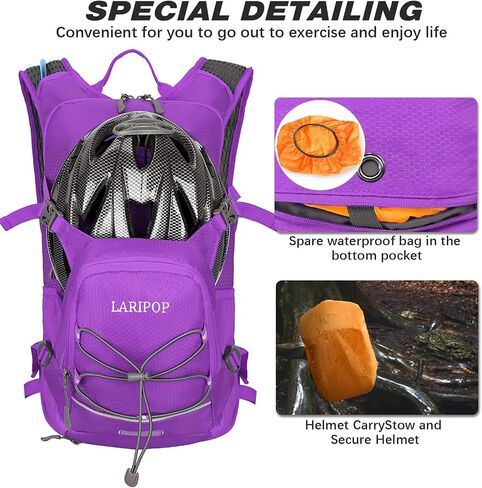 LARIPOP 18L Hydration Backpack with 2L Leak-Proof Water Bladder for Hiking Cycling Running Men Women in Kuwait