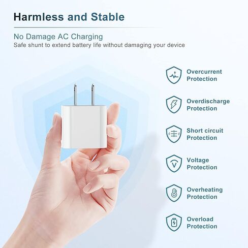 iPhone 15 16 Charger, 20W USB C Fast Charging Block and 10ft Type C to C Cable Cord Long for Apple iPhone 15 Plus/15 Pro Max/16 Pro,iPad Pro 12.9/11 inch/4/3Gen,iPad Wall Plug Power Adapter Cube Brick in Kuwait