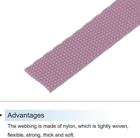 MECCANIXITY Nylon Webbing Strap Flat 5/8 Inch 50 Yards Pale Purple for Outdoor DIY Gear Repair, Backpack, Luggage-Rack, Crafts in Saudi Arabia