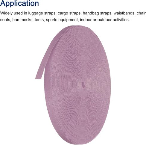 MECCANIXITY Nylon Webbing Strap Flat 5/8 Inch 50 Yards Pale Purple for Outdoor DIY Gear Repair, Backpack, Luggage-Rack, Crafts in Saudi Arabia