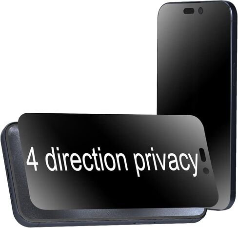 2 Pack 360 Degree Anti-glare Privacy Screen Protector for iPhone 16 Pro Matte Anti-Spy 4 Direction Soft Film 6.3 inch in Saudi Arabia