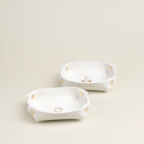 طبق مجوهرات صغير جمالي من OLETHA، حامل حلقة صينية صغيرة قابلة للطي، وردي in Kuwait