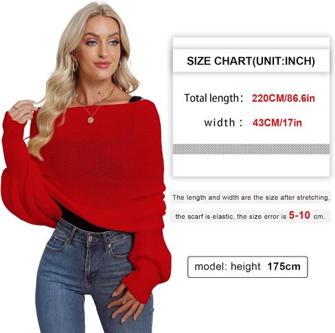 EUBUY Women Autumn Winter Scarf Wrap with Sleeve, Lady Fashion Solid Color Knitted Wrap Scarf Knitted Shawl Cape with Sleeve in Kuwait