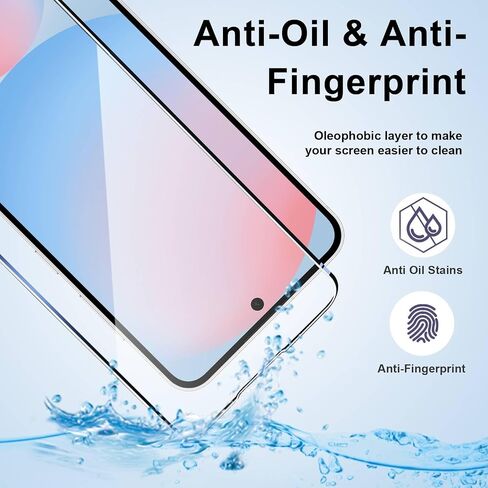 Galaxy S24 FE Screen Protector [4+4 Pack] Camera Lens Protector, Fingerprint Unlock Support, HD Tempered Glass, Touch Sensitive, Anti Scratch, for Samsung S24 FE 5G Glass Screen Protector in Saudi Arabia
