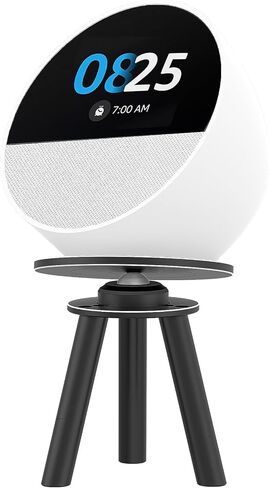 Almoz Tilt Stand for Echo Spot, Solid Stand for Echo Spot Accessories, Tripod Base Echo Spot Speaker Stand, Magnetic Alexa Echo Spot Stand Ensures Clear Audio Performance (Black) in Saudi Arabia