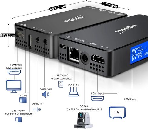 مسجل فيديو HDMI بدقة 4K (بدون NDI) - مسجل فيديو HDMI لالتقاط الفيديو مع برنامج ترميز H.265/H.264، وتسجيل بدقة 4K بمعدل 30 إطارًا في الثانية، والتمرير والتشغيل على التلفزيون، ولا يتطلب جهاز كمبيوتر in Kuwait