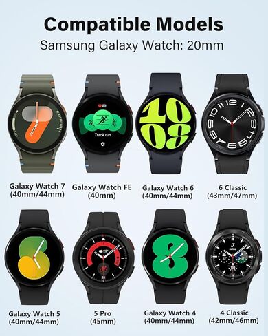 Silicone Sport Band Compatible With Samsung Galaxy Watch 7 Band 40mm 44mm,No Gap Sporty Strap with Decorative Woven Line for Samsung Watch 7 44mm Bands Men Women(2024) in Kuwait