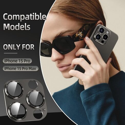 Korecase لهاتف iPhone 15/iPhone 15 Plus واقي عدسة الكاميرا، غطاء فيلم كاميرا من الزجاج المقوى بقوة 9H، حافظة لاصقة قوية مقاومة للخدش وسهلة التركيب - أصفر in Kuwait