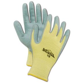 MAGID Liquid Repellent Level A3 Cut Resistant Work Gloves, 12 PR, Nitrile Coated, Size 9/L, Reusable, 13-Gauge Para-Aramid (Kevlar) (KEV4319), Yellow