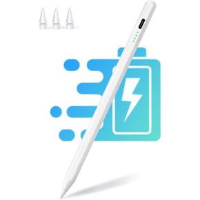 Stylus Pen for iPad 9th &10th Generation, Fast Charge iPad Pencil with Palm Rejection Tilt Sensitivity for 2018-2024 Apple iPad Pro 11/12.9/13 M4, iPad Mini 5/6th, iPad 10/9/8/7/6th, iPad Air 3/4/5/M2