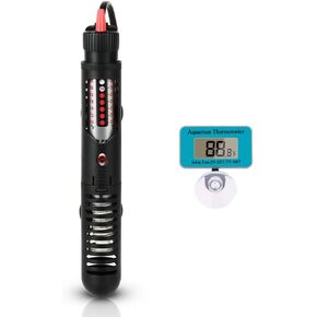 Aquarium Heater Fish Tank Heater Submersible 25 Watt, 1 Yr Warranty