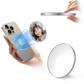 Andoer Universal Magnetic Selfie Mirror for Phone Back Camera Universal Phone Selfie Mirror Replacement for iPhone 15/14/13/12 Android Smartphone Video Selfie Vlog Accessories