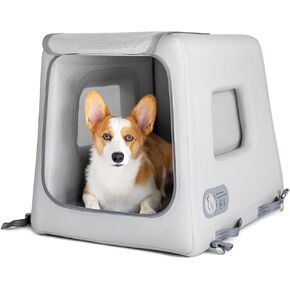 Enventur Travel Kennel (Large, Grey)