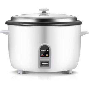 Commercial Rice Cooker, Large Capacity 30-Cup (UnCooked), 60-Cup (Cooked) with One Touch Operation and 12-Hour Keep Warm,Easy to Use and clean,1600W