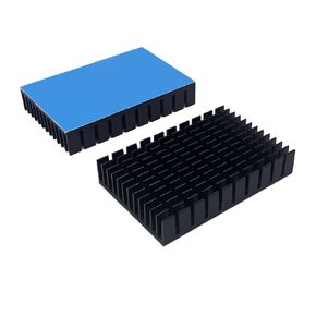 2Pcs 40mm Heatsink 80 x 40 x 11mm/3.15 x 1.57 x 0.44 inche Aluminum Heat Sink Radiator Cooler with Thermal Conductive Adhesive Tape/Pad Cooling Fin for Cooler Electronics CPU Led, Black