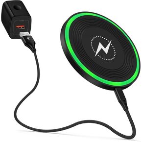 Pixel 9 Pro Wireless Charger Android for Google Pixel 9 Pro XL/9/9 Pro/8 Pro,15W Wireless Phone Charger for Motorola Edge 50/40, Moto G75/G Stylus/G Power/Razr+,Samsung Galaxy S24 /S23 - with Adapter
