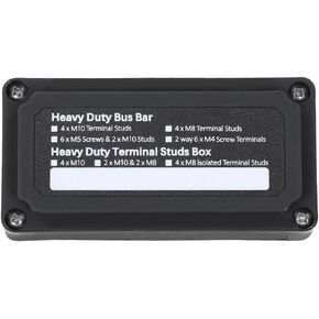 GRAND ORANGE Nylon/Fiberglass Heavy Duty 4 Way Bus Bar/Power Distribution Box I Type Screw 300A 48V DC(Red)