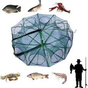 The Magic Foldable Fishing Trap Nets Fish Kit Net for Minnow Fish Shrimp Crawfish Crab Minnow Traps for Fishing