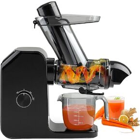 Cold Press Juicer Machine | 3 Inch Wide Chute | High Nutrition & Juice Yield | 3 Juicer Modes | Easy to Clean | Slow Masticating Juicer for Vegetables and Fruits [Black]