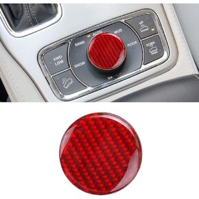 SUNJIKA Compatible with Carbon Fiber Interior Trim Sticker Gear Shifter Button Knob Panel for Jeep Grand Cherokee 2014 2015 2016 2017 2018 2019 2020 (1PCS Black)