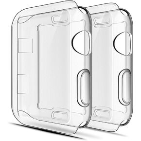 Simpeak 2PACK Soft Screen Protector Case Compatible with Apple Watch Series 10(42mm 46mm) Series 9 Ultra 8 7(41mm 45mm 49mm) Series 6 SE 5 4(40mm 44mm) Series 3 2(38mm 42mm),Clear (42mm(Series 10))