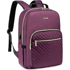 LOVEVOOK Laptop Backpack for Women, 15.6 Inch Work Laptop Bag, Large Capacity Nurse Bag Teacher Backpack, Waterproof Business Computer Backpack, Wide Open Travel Backpack Purse