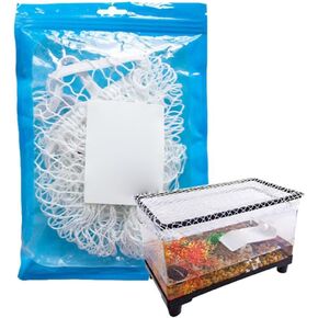 Aquarium Escape Proof Net, Fish Tank Mesh Net with Elastic Rope and Locking Buckle, Fish Tank Wear-Resistant Replacement Net for Anti Fish Shrimp Jumping