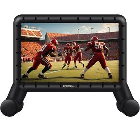 14 FT Inflatable Outdoor Movie Screen, Outdoor Movie Screens for Backyard with One Piece Deisgn, Blow Up Projector Screen Outdoor with Air Blower, Front & Rear Projection, Easy Set Up