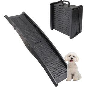 Dog Ramp for Bed, Non-Slip Portable Folding Stairs, Dog Ramp for Car, Easy Car Access for Dogs, Upgraded Model with Non-Slip Surface, Black
