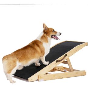 Pet-Dog Adjustable Ramp Stair-Step Couch-Bed - 41" Long and 18" Wide|Adjustable Height 12" to 21"|Holds Up to 200 Lbs|Great for Pets of All Ages