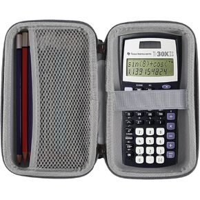 Hard Case Compatible with Texas Instruments TI-30 Plus CE/TI-30 Plus/TI-83 Plus/TI-85 / TI-86/TI-89 Titanium，Graphing Calculator For TI-Nspire CX II CAS/TI-Nspire CX II/fx-9750GII Grey