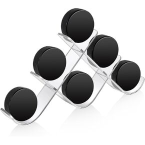 Hockey Puck Holder Hockey Puck Display Cases Autographed Puck Holder Hockey Stand Sports Memorabilia Game Puck Hockey Puck Gifts for Collectors (6 Hockey Puck Holder,Metal)