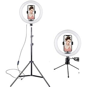 LED Circle Ring Light Studio Photo Selfie Makeup Camera Ring Fill Light 10 Inch with Foldable Tripod Stand in Saudi Arabia