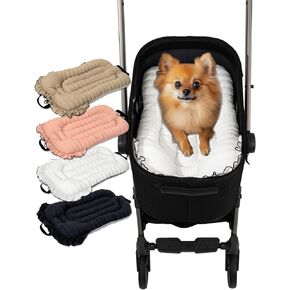 Stroller Cushion for Pets, Stroller not Included, Liner, Margaret The Lace Edition, Harryspet, Pet Mattress, Pet Strollers, Cushion only (Trench Beige, L)