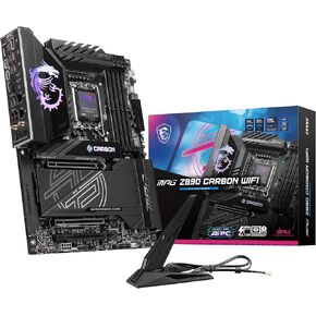 MSI MPG Z890 Carbon WiFi Gaming Motherboard (Support Core Ultra Series 2 Intel Processors, LGA 1851, DDR5, PCIe 5.0, M.2, SATA, 5Gbps LAN, USB Type-C, Wi-Fi 7, Bluetooth 5.4, Thunderbolt 4, ATX)