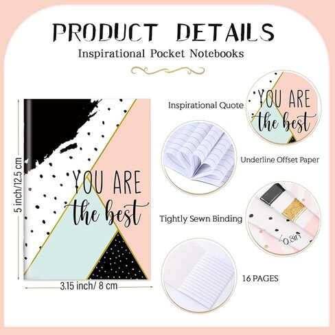 Sherr 72 Pcs Inspirational Notepads You Are Loved Party Favors Mini Motivational Journal Notebook Glitter Lines and Dots Inspiring Small Pocket Notepads Bulk for Students School Supplies Term Gift in Saudi Arabia