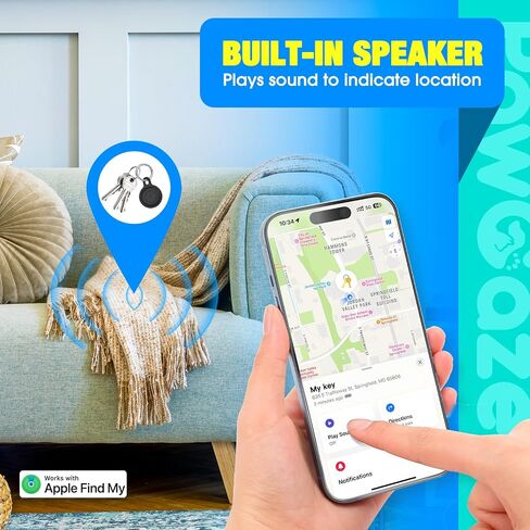 محدد موقع المفاتيح مع الصوت، متتبع للأطفال (iOS فقط)، بدون رسوم شهرية، متعقب بلوتوث ضد الفقدان، متوافق مع تطبيق Apple FindMy، سلسلة مفاتيح مع جهاز تتبع للأطفال/الحقائب/الأمتعة in Saudi Arabia