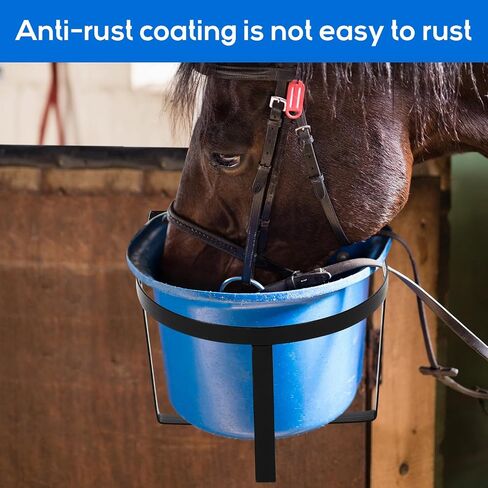 2 Pcs Heavy Duty Metal Bucket Holder Securely Bucket Hangers for 5 Gallon Horse Water and Feed Buckets Water Bucket and Pail Holder for Horses, Wall Mount in Saudi Arabia