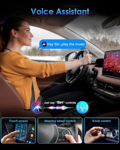 Wireless Carplay Adapter 2024, Converts Wired CarPlay to Wireless,Plug and Play CarPlay Wireless Adapter,Auto Connect Easy Setup Fit for Cars from 2017 and iPhone iOS 10+, Dark Grey in Saudi Arabia
