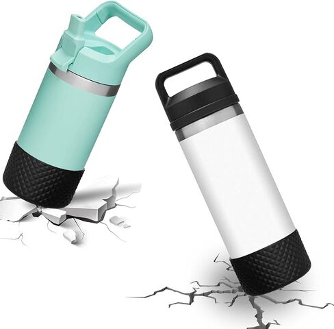Silicone Boot Sleeve for YETI Rambler Jr 12 oz and Rambler 12 oz 18 oz, Safer Protection for YETI Rambler Bottle, Bright Green - Dishwasher Safe in Saudi Arabia