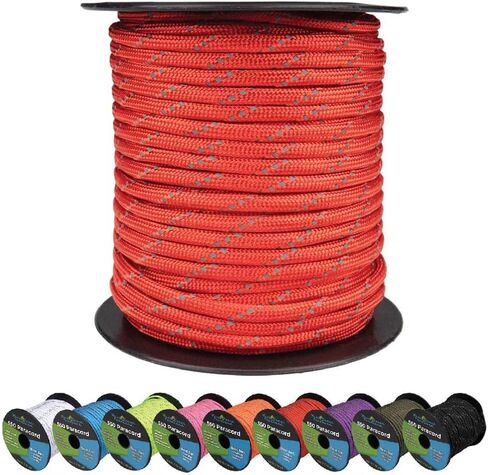 West Coast Paracord Reflective 550lb Paracord – 7 Strand Type III Tactical Parachute Cord for Hiking, Camping, and Fishing – Reflective Pink (100 ft) in Saudi Arabia
