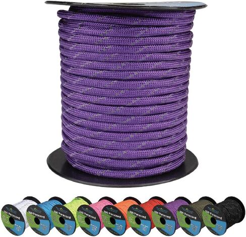 West Coast Paracord Reflective 550lb Paracord – 7 Strand Type III Tactical Parachute Cord for Hiking, Camping, and Fishing – Reflective Pink (100 ft) in Saudi Arabia