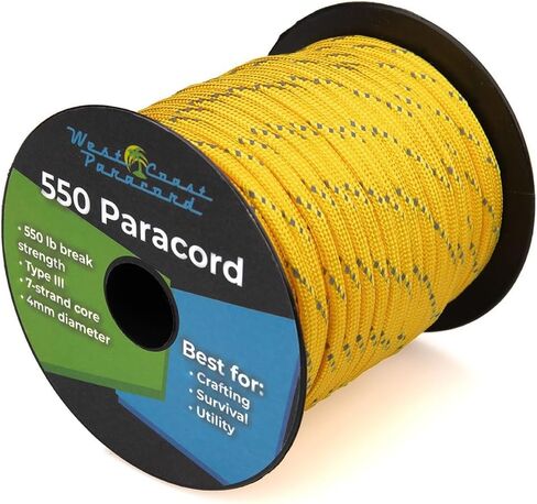 West Coast Paracord Reflective 550lb Paracord – 7 Strand Type III Tactical Parachute Cord for Hiking, Camping, and Fishing – Reflective Pink (100 ft) in Saudi Arabia